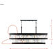 Double Take 6 Light 44 inch Heritage Black Linear Pendant Ceiling Light