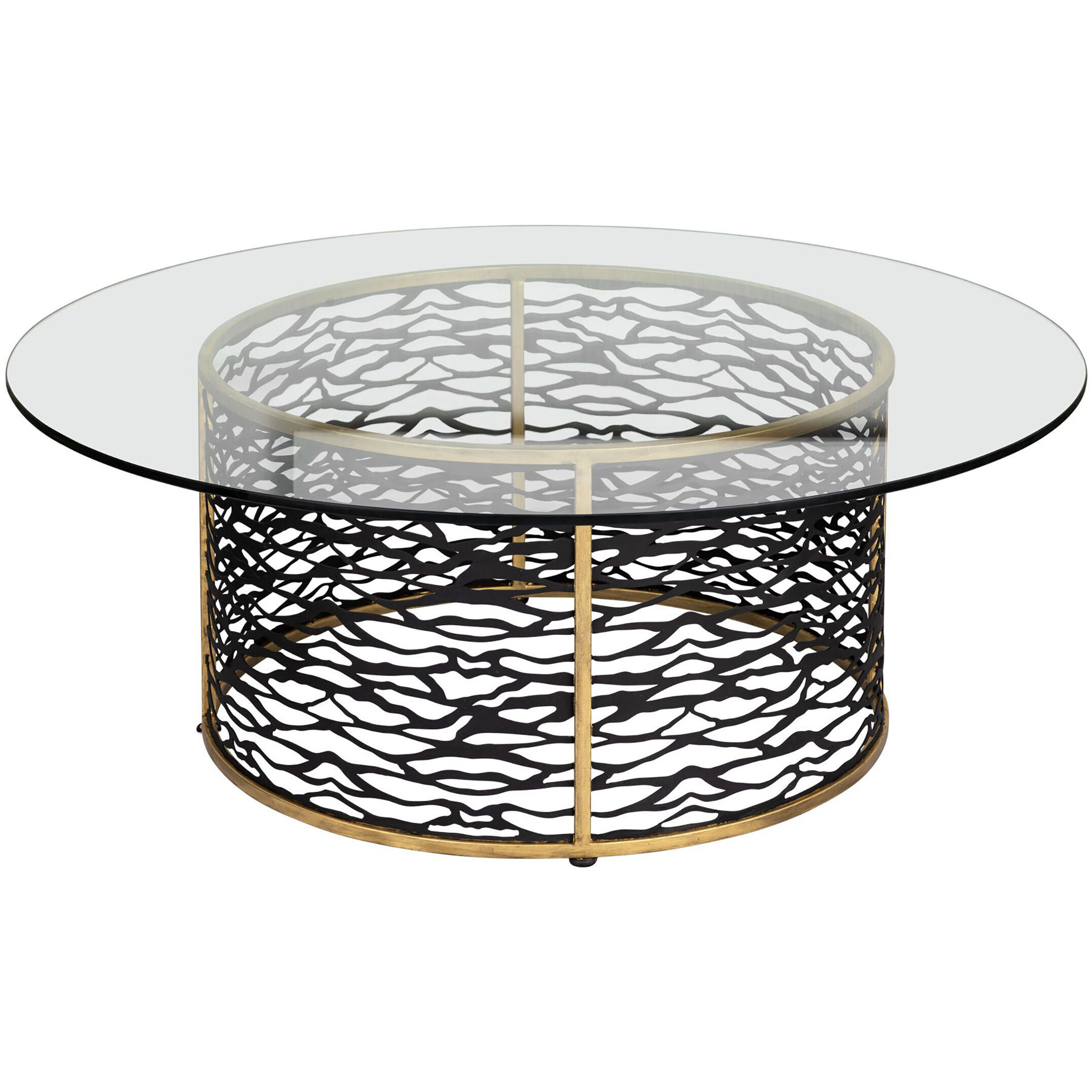 Kato 46 inch Havana Gold Coffee Table, Smithsonian Collaboration