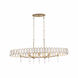 Drama Club 8 Light 48 inch Brass Kisser Linear Pendant Ceiling Light