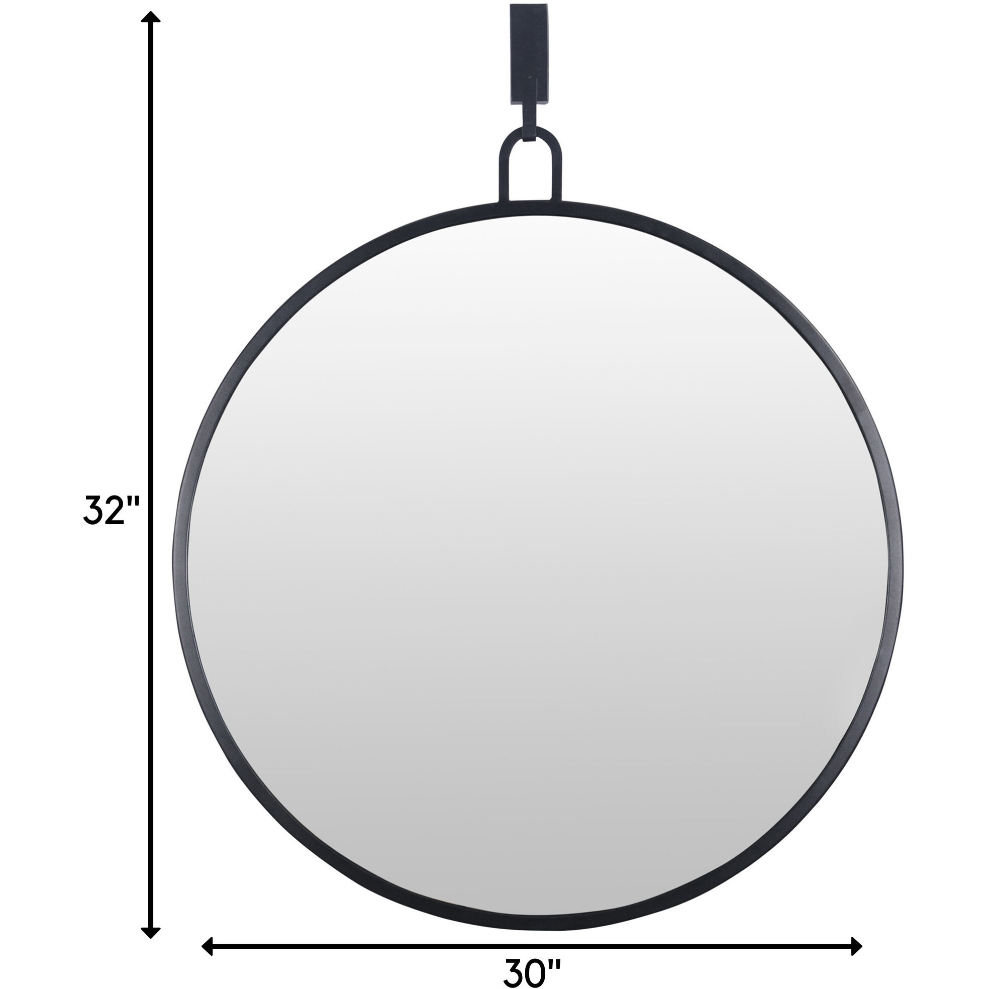 Stopwatch 33.25 X 30 inch Black Accent Mirror, Varaluz Casa