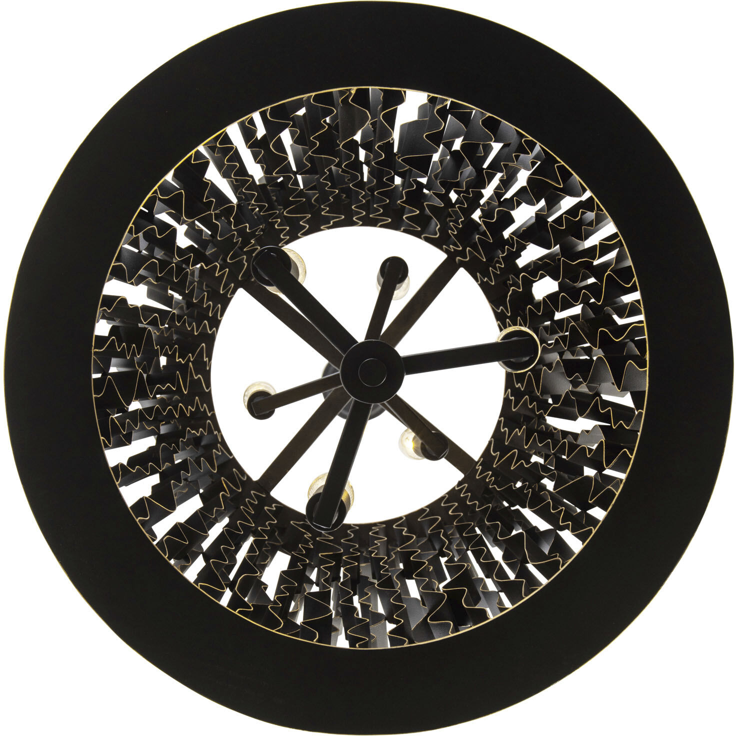 Estela 6 Light 16 inch Matte Black and French Gold Foyer Pendant Ceiling Light, Smithsonian Collaboration