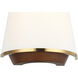 Desert Flyer 2 Light 10 inch Satin Brass with Medium Walnut Wall Sconce Wall Light