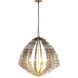 Construct 8 Light 28 inch Dark Bronze and French Gold Pendant Ceiling Light