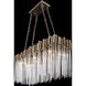 Matrix 6 Light 36.5 inch Havana Gold Linear Pendant Ceiling Light