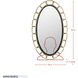 Chains of Love 40 X 24 inch Matte Black and Textured Gold Wall Mirror in Matte Black/Textured Gold