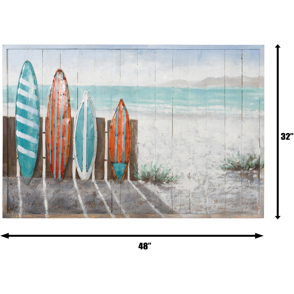 Surfer's Paradise Painted Wall Art
