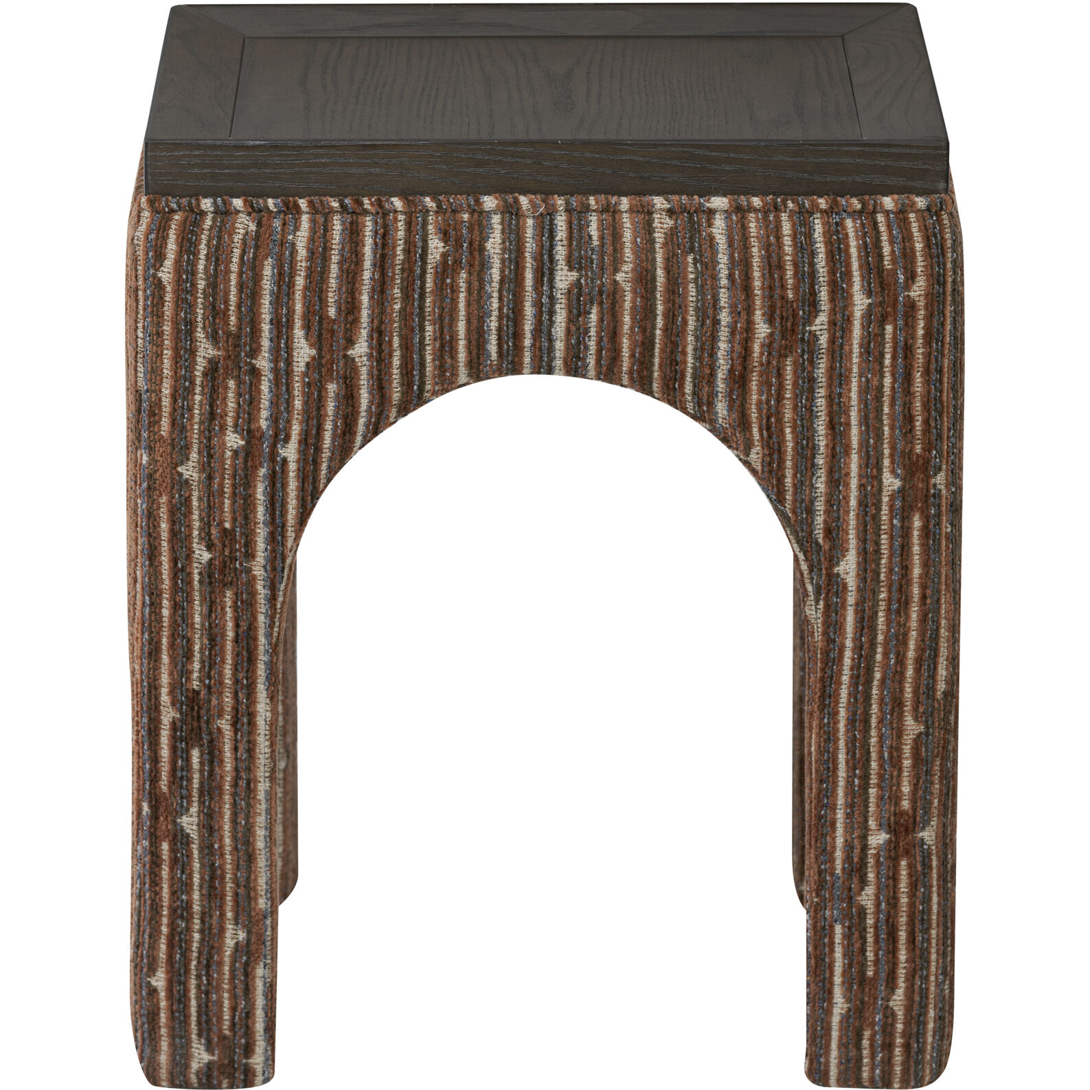 Continental Side Table in Dark Brown Oak with Geo