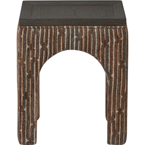 Continental Side Table in Dark Brown Oak with Geo