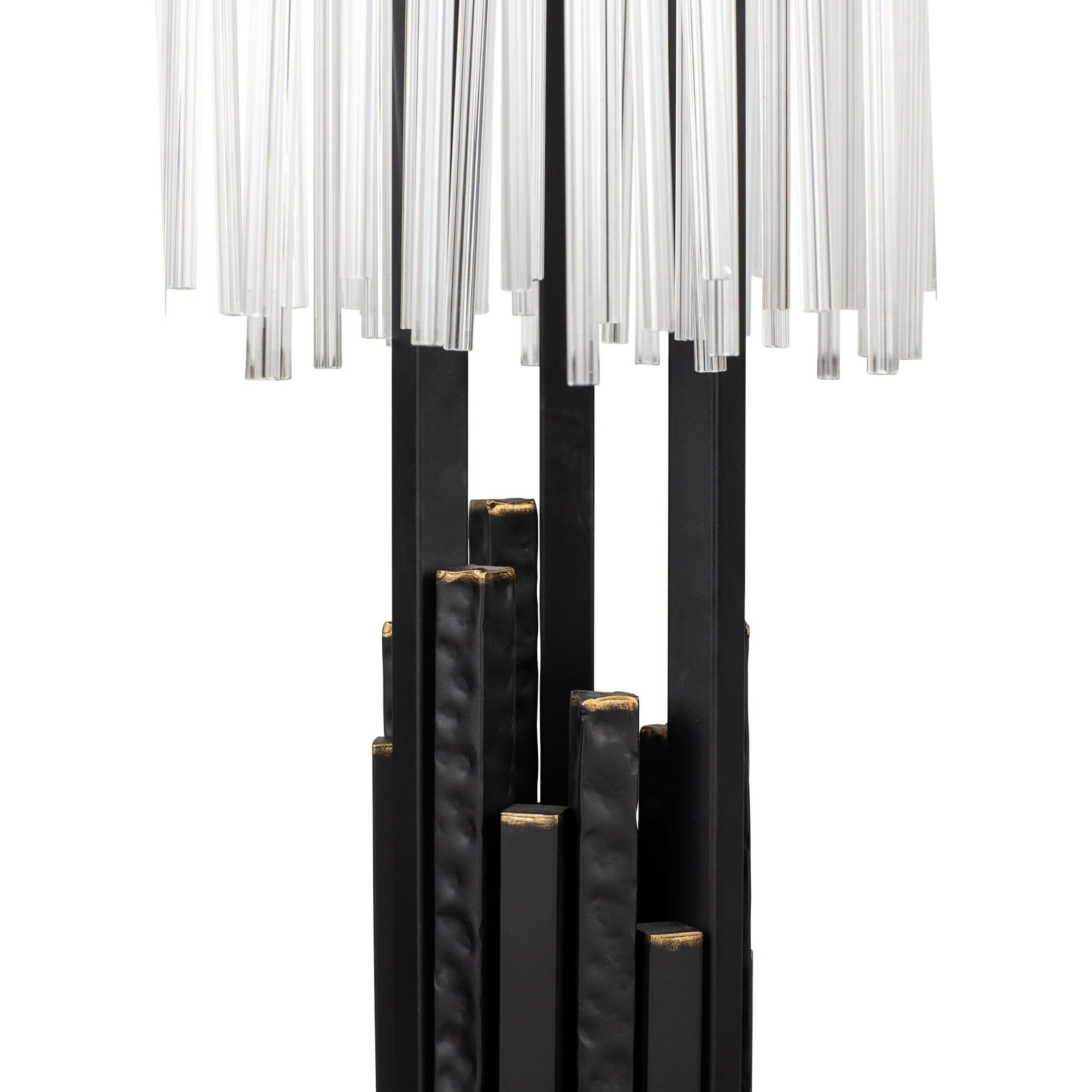 Matrix 30 inch 60 watt Matte Black Table Lamp Portable Light in Matte Black/French Gold