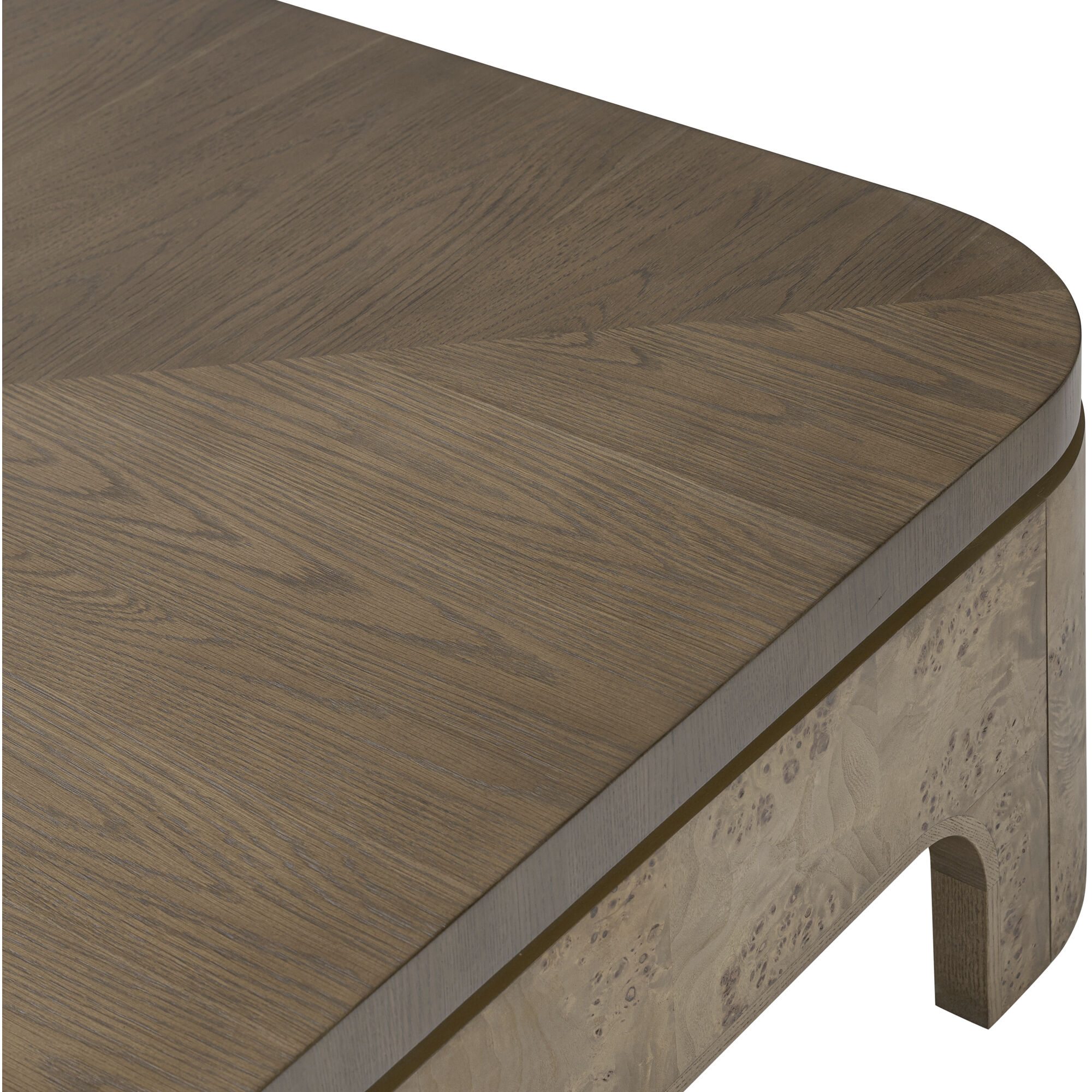 McKinney 44 X 44 inch Mushroom Oak with Mappa Burl Coffee Table