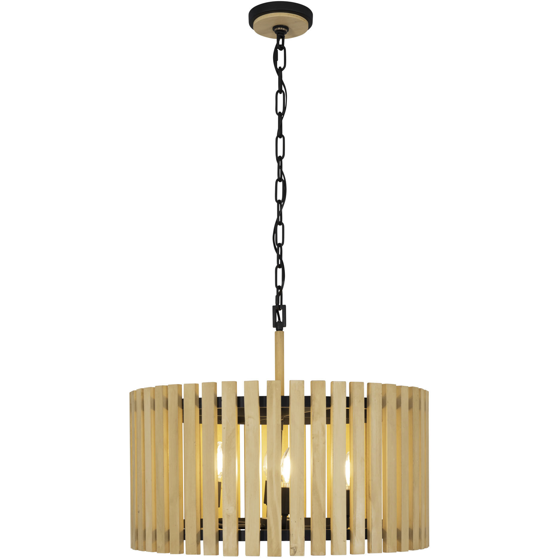Suratto 6 Light 24 inch Matte Black and Honey Blonde Pendant Ceiling Light in Matte Black/Honey Blonde