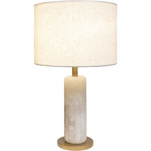 Sentu 25.25 inch 100.00 watt French Gold and Alabaster Table Lamp Portable Light