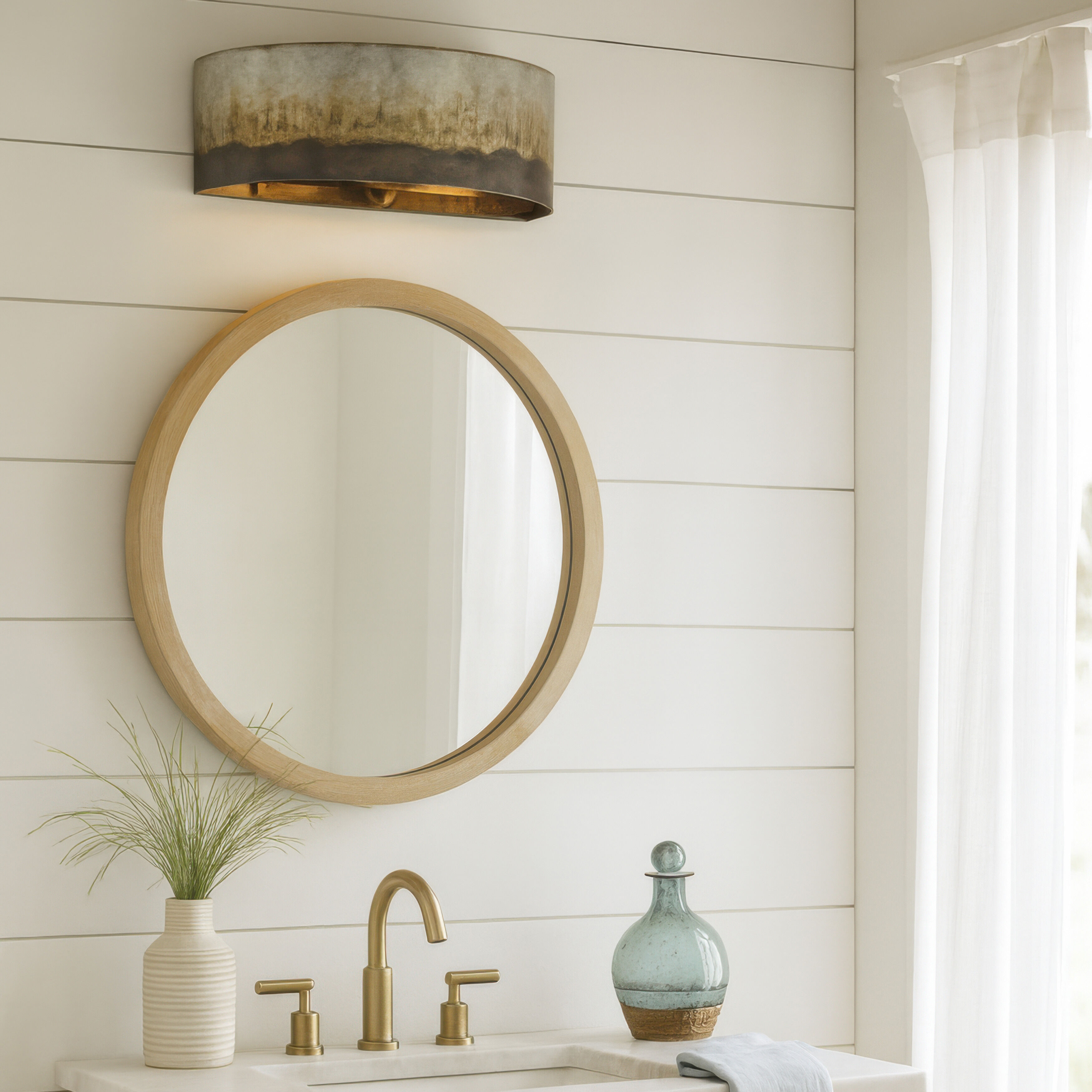 Cannery 2 Light 16 inch Ombre Galvanized Bath Vanity Light Wall Light