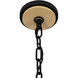 Suratto 8 Light 30 inch Matte Black and Honey Blonde Pendant Ceiling Light in Matte Black/Honey Blonde