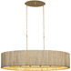 Jacob's Ladder 6 Light 48 inch French Gold Linear Pendant Ceiling Light, Smithsonian Collaboration