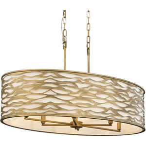 Kato 6 Light 36 inch Gold Pendant Ceiling Light in Havana Gold