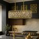 Windsor 8 Light 36 inch French Gold and Matte Black Linear Pendant Ceiling Light