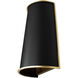 Coco 2 Light 8 inch Matte Black/French Gold Wall Sconce Wall Light