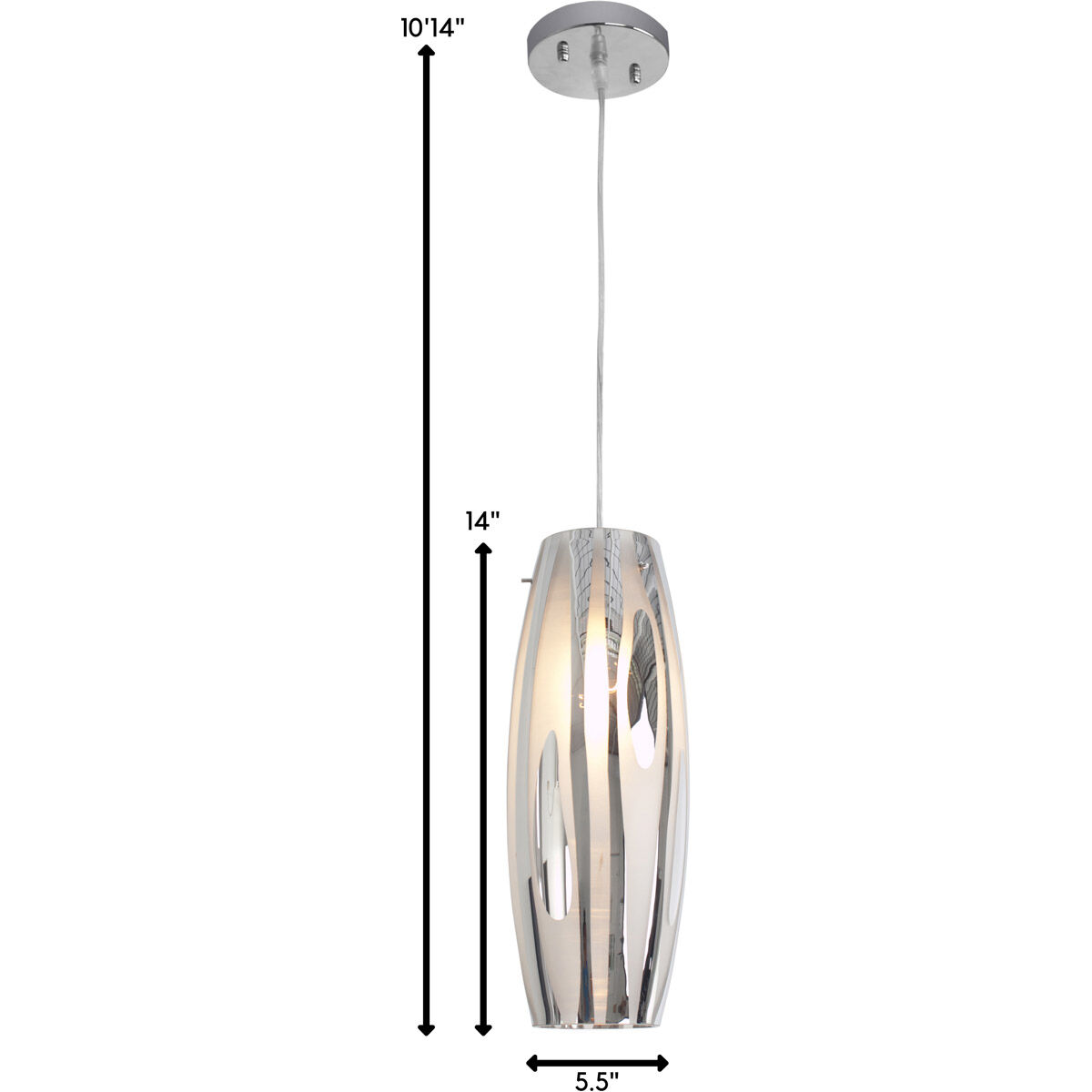 Chroman Empire 1 Light 5.5 inch Chrome Mini Pendant Ceiling Light