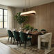Desert Flyer 6 Light 48 inch Satin Brass and Medium Walnut Linear Pendant Ceiling Light