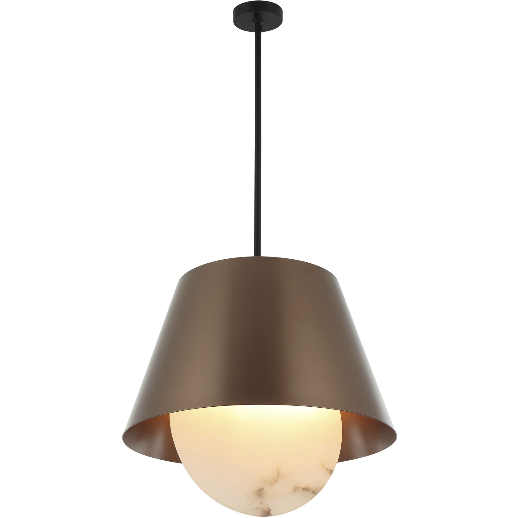 Rock On 6 Light 26 inch Brontourage and Matte Black Pendant Ceiling Light