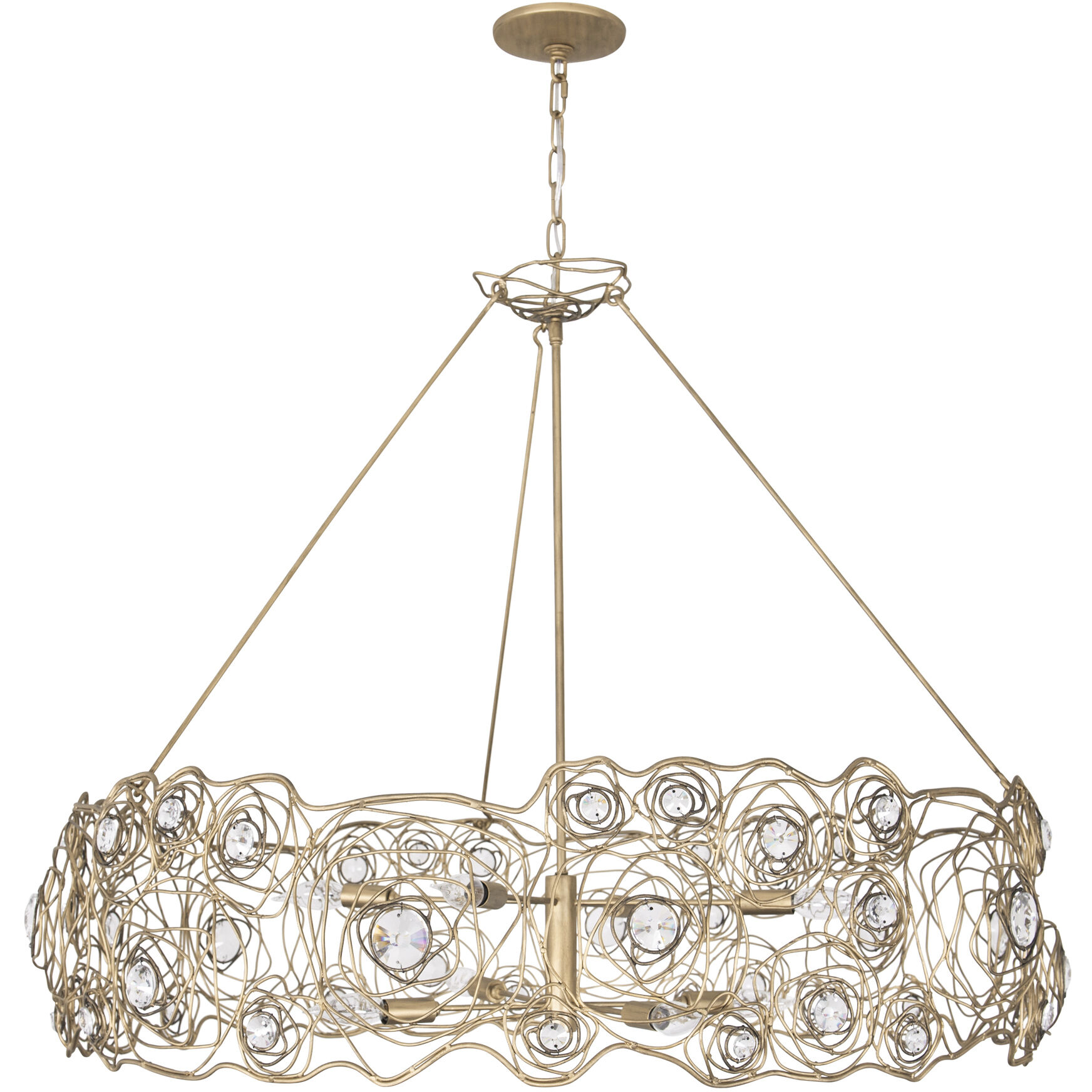 Ethereal Rose 8 Light 40.25 inch Havana Gold Ombre Chandelier Ceiling Light