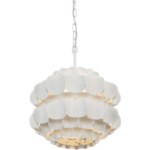 Swoon 1 Light 16 inch Matte White Pendant Ceiling Light, Smithsonian Collaboration