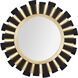 Daphne 36 X 36 inch Matte Black and French Gold Wall Mirror, Smithsonian Collaboration