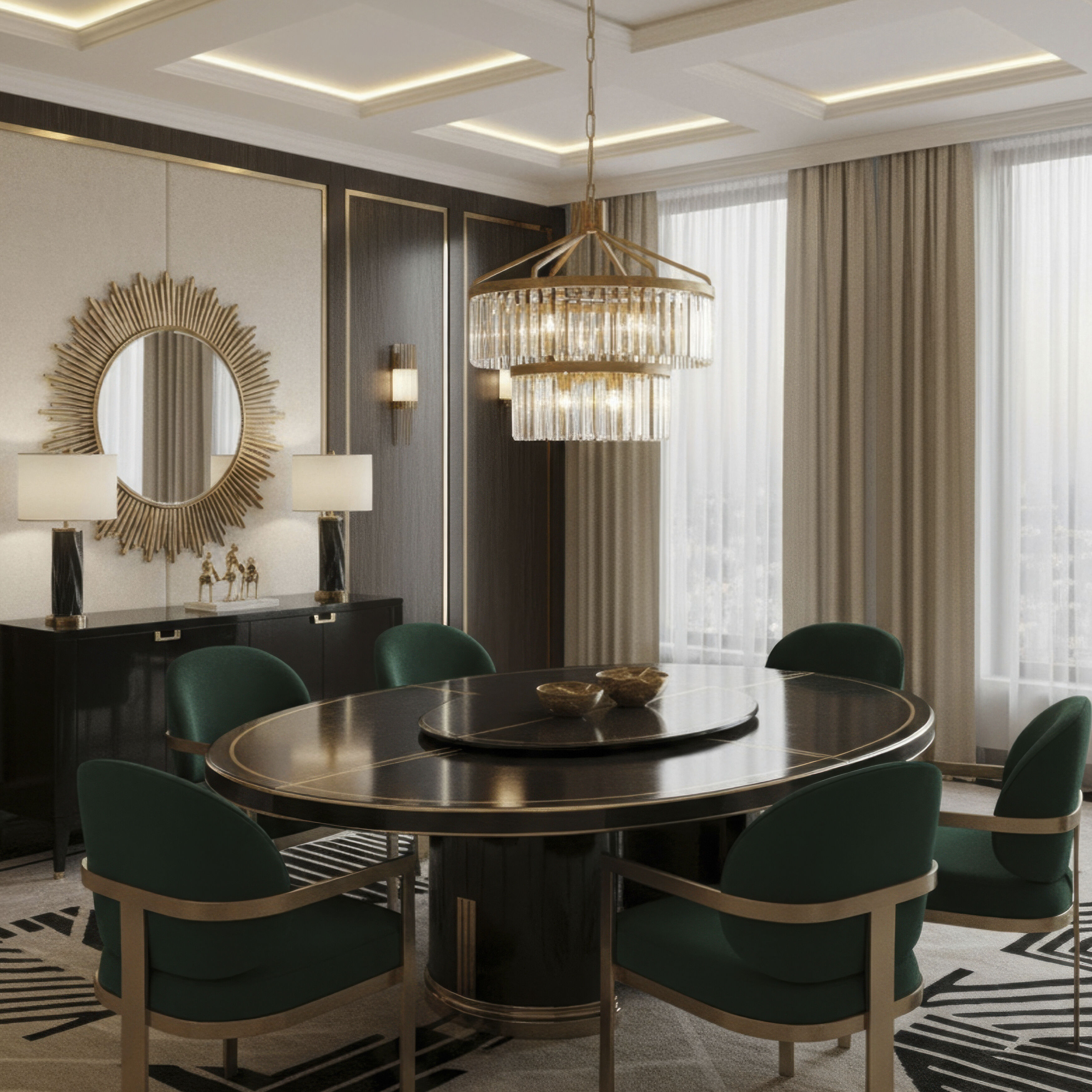 Social Club 9 Light 23.25 inch Havana Gold Pendant Ceiling Light