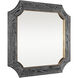 Farra 36 X 36 inch Cerused Black with Weathered Brass Wall Mirror