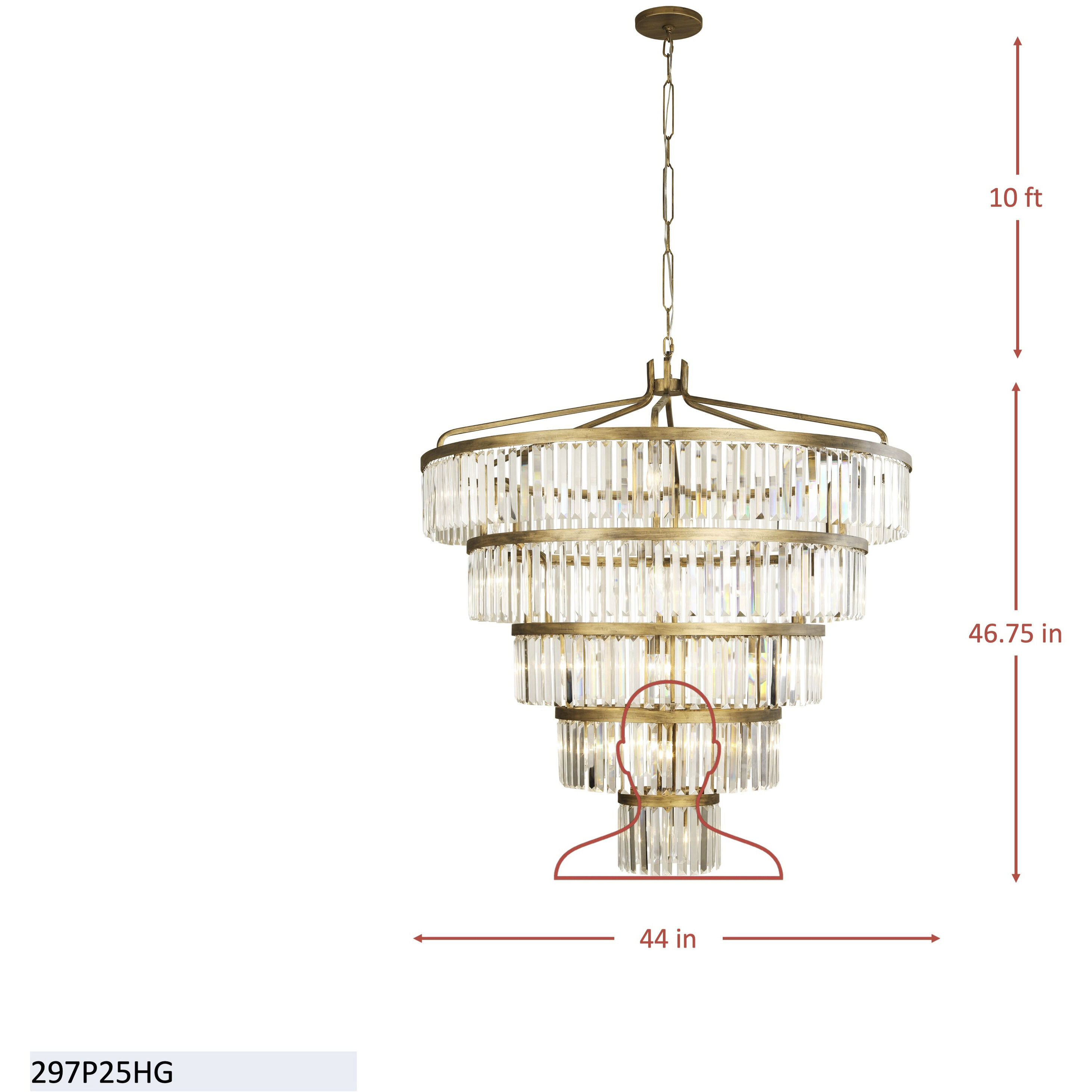 Social Club 25 Light 44 inch Havana Gold Chandelier Ceiling Light
