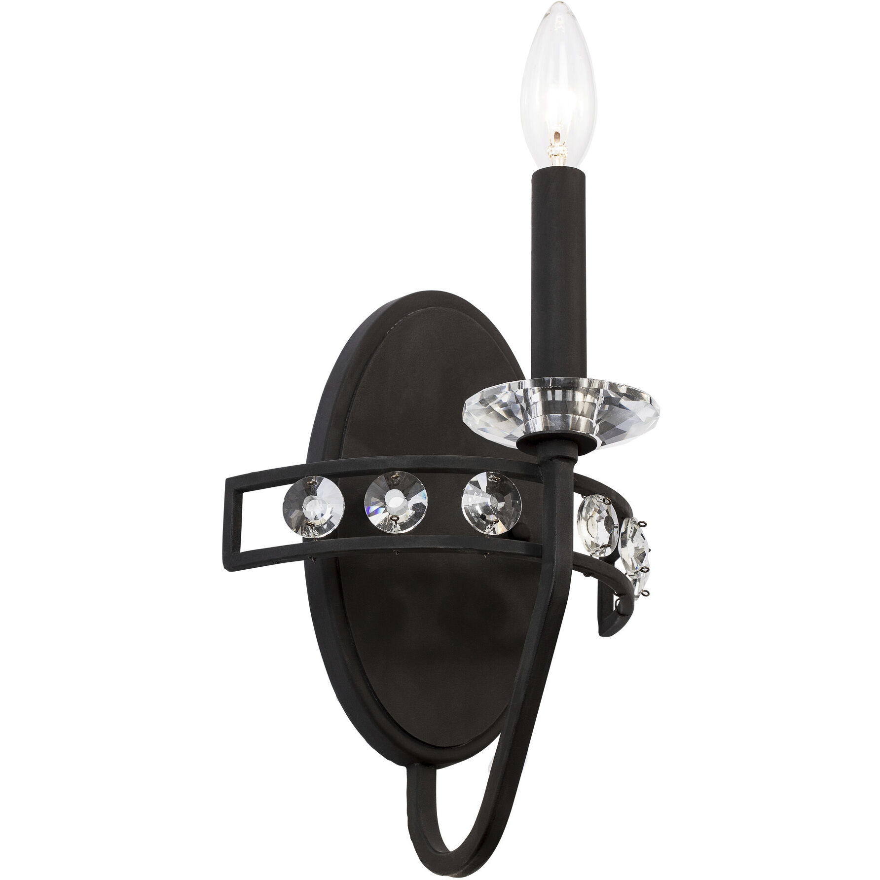 Monroe 1 Light 8 inch Carbon Black Wall Sconce Wall Light