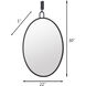 Stopwatch 33.25 X 22.25 inch Black Powder Room Mirror, Varaluz Casa