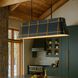 Brasserie 5 Light 52 inch Blackened Zinc and Heritage Bronze Linear Pendant Ceiling Light
