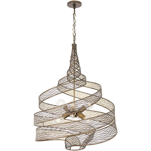 Flow 6 Light 26 inch Hammered Ore Pendant Ceiling Light