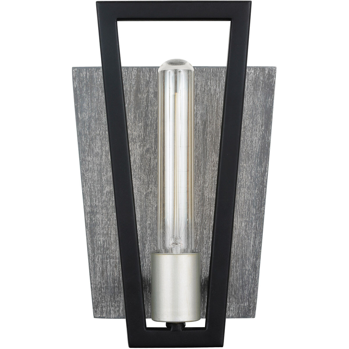 Zag 1 Light 7 inch Black and Grey ADA Wall Sconce Wall Light
