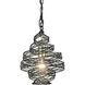 Flow 1 Light 10 inch Matte Black and French Gold Mini Pendant Ceiling Light in Matte Black/French Gold