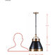 Savarin 1 Light 14 inch Heritage Black and Heritage Bronze Pendant Ceiling Light