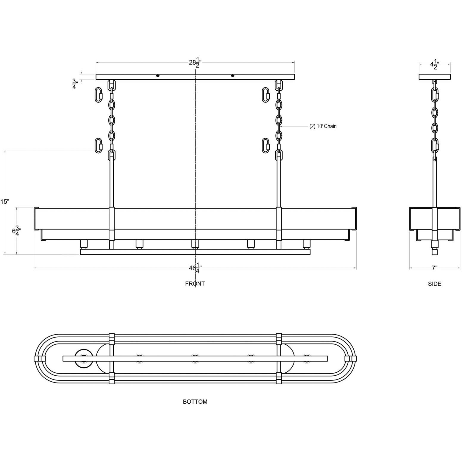 Blonde Moment Linear Pendant Ceiling Light