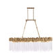 Matrix 10 Light 60 inch Havana Gold Linear Pendant Ceiling Light
