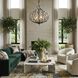 Bask 6 Light 26.5 inch Matte Black and French Gold Pendant Ceiling Light in Matte Black/French Gold