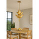 Banana Leaf 6 Light 25 inch Gold Chandelier Ceiling Light