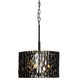 Estela 3 Light 16 inch Matte Black Pendant Ceiling Light, Smithsonian Collaboration