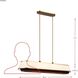 Desert Flyer 6 Light 48 inch Satin Brass and Medium Walnut Linear Pendant Ceiling Light