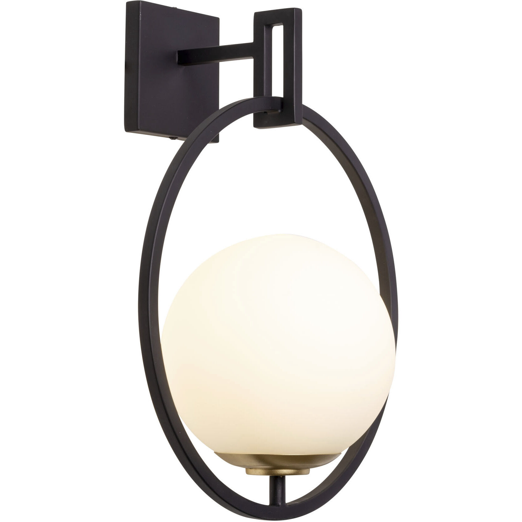 Stopwatch 1 Light 14 inch Matte Black and French Gold Wall Sconce Wall Light