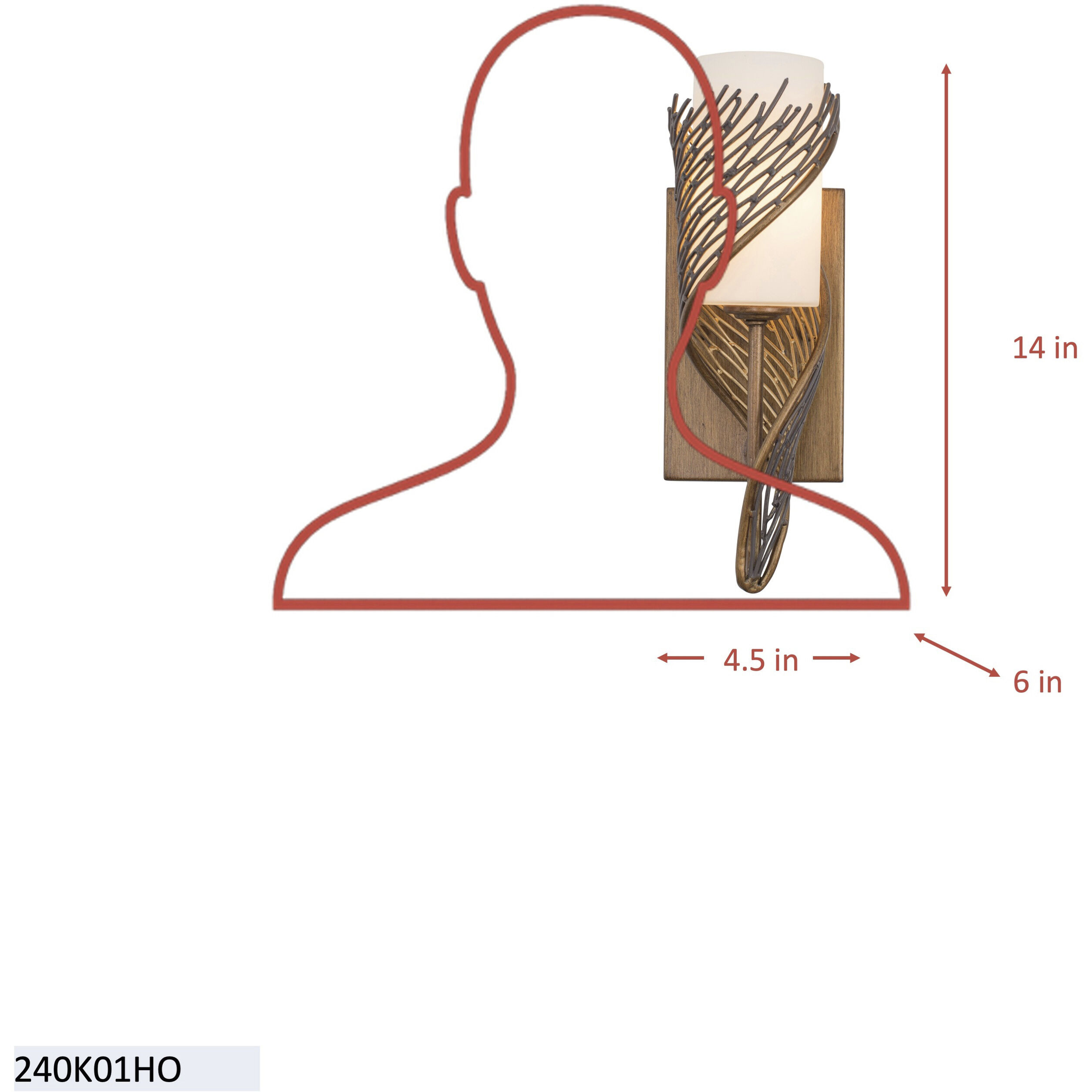 Flow 1 Light 4.5 inch Hammered Ore Left Sconce Wall Light