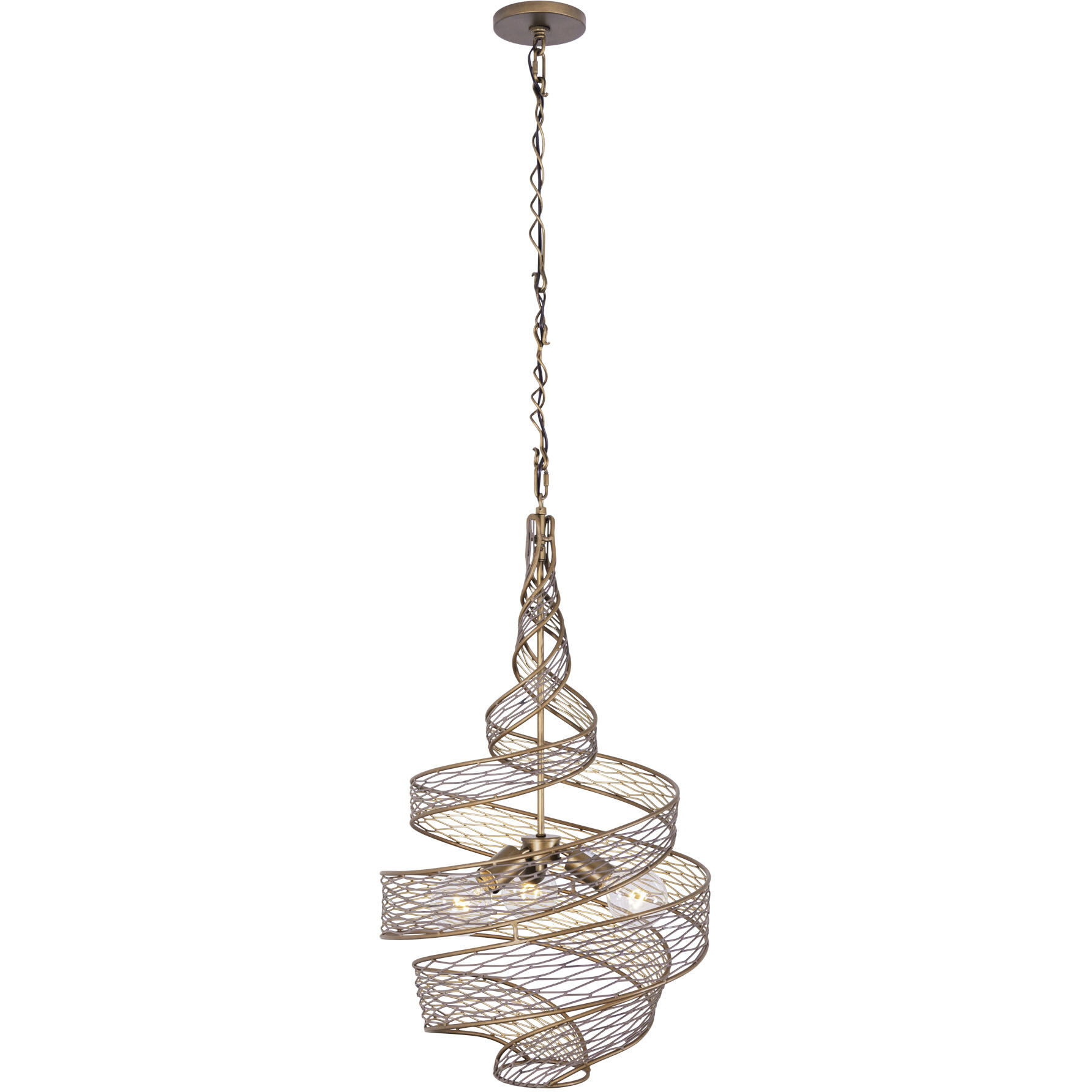 Flow 3 Light 18 inch Hammered Ore Pendant Ceiling Light