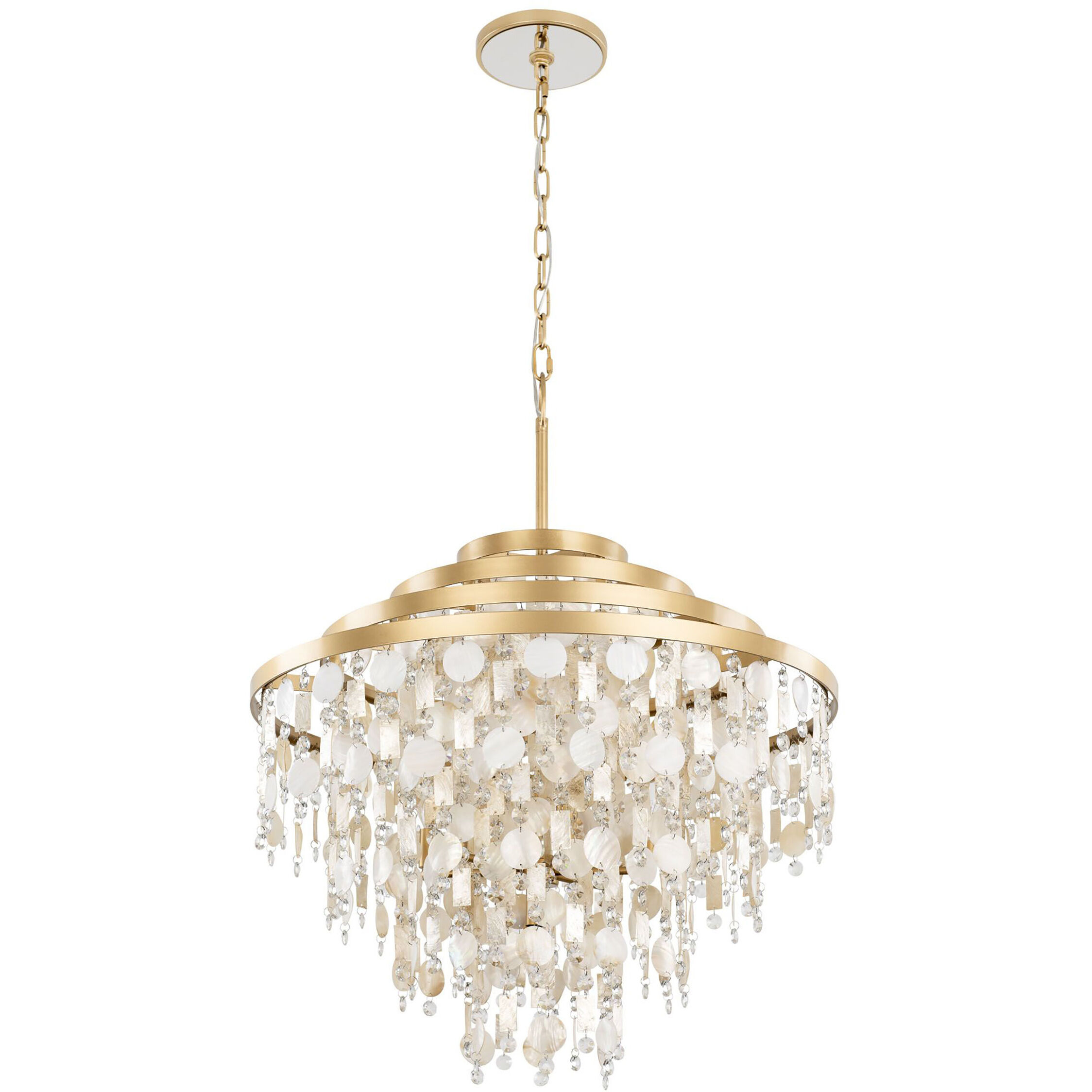 Kalani 10 Light 28 inch French Gold Chandelier Ceiling Light, Smithsonian Collaboration