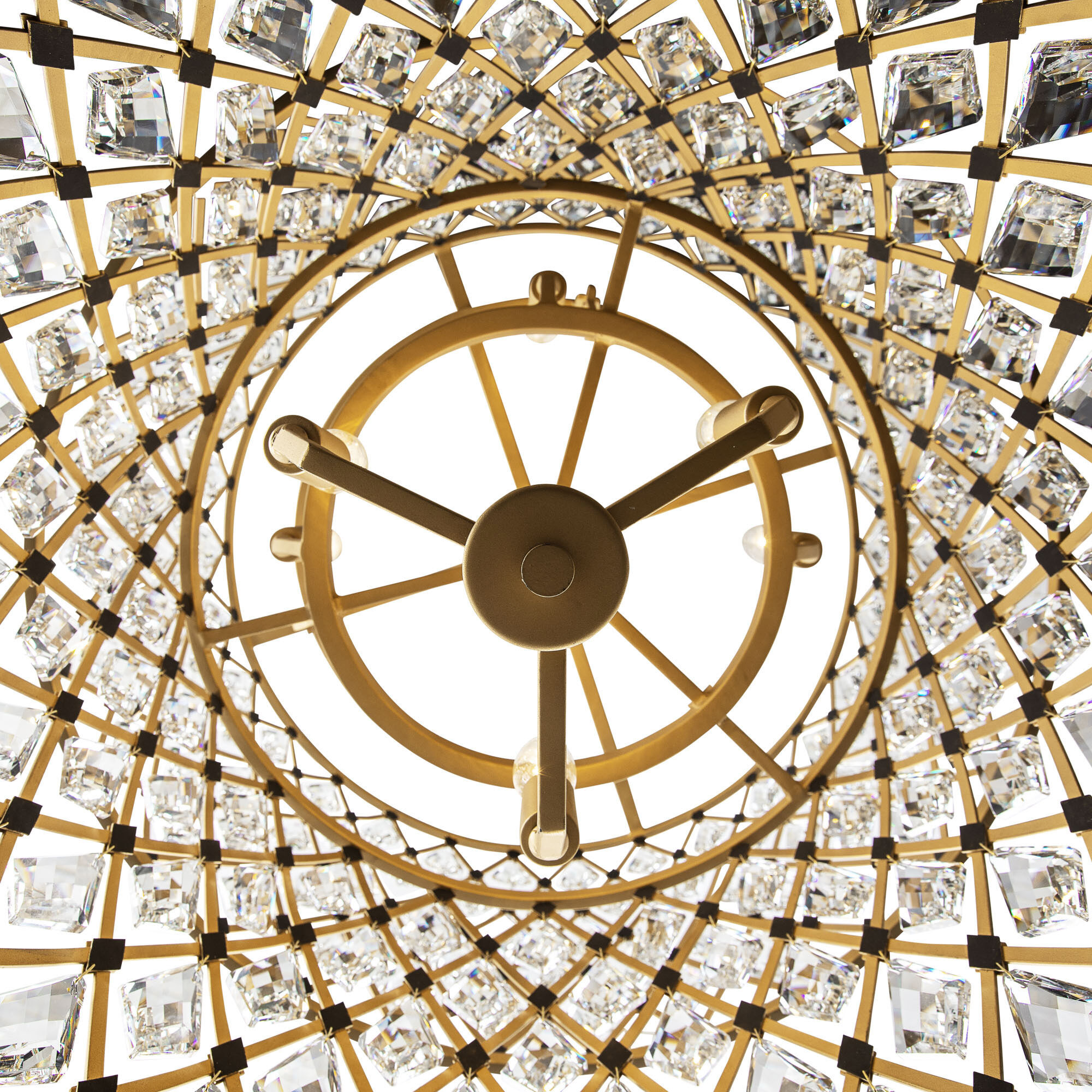 Windsor 7 Light 24.75 inch French Gold and Matte Black Chandelier Ceiling Light