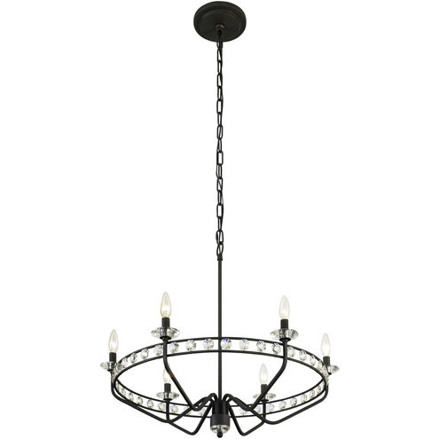 Monroe 6 Light 30 inch Carbon Black Chandelier Ceiling Light